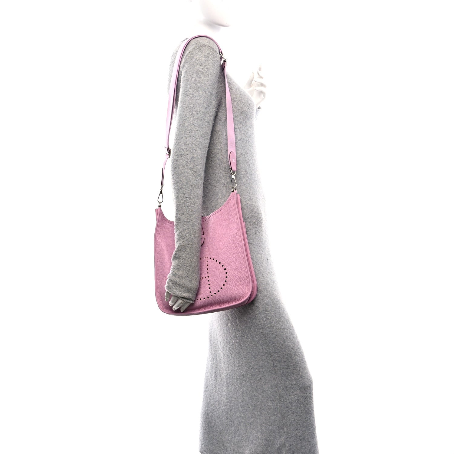 Hermes Taurillon Clemence EVELYNE III PM Mauve Sylvestre 3 of 10