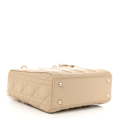 Christian Dior Lambskin Cannage Small My ABCDior Lady Dior Desert Taupe 4 of 11