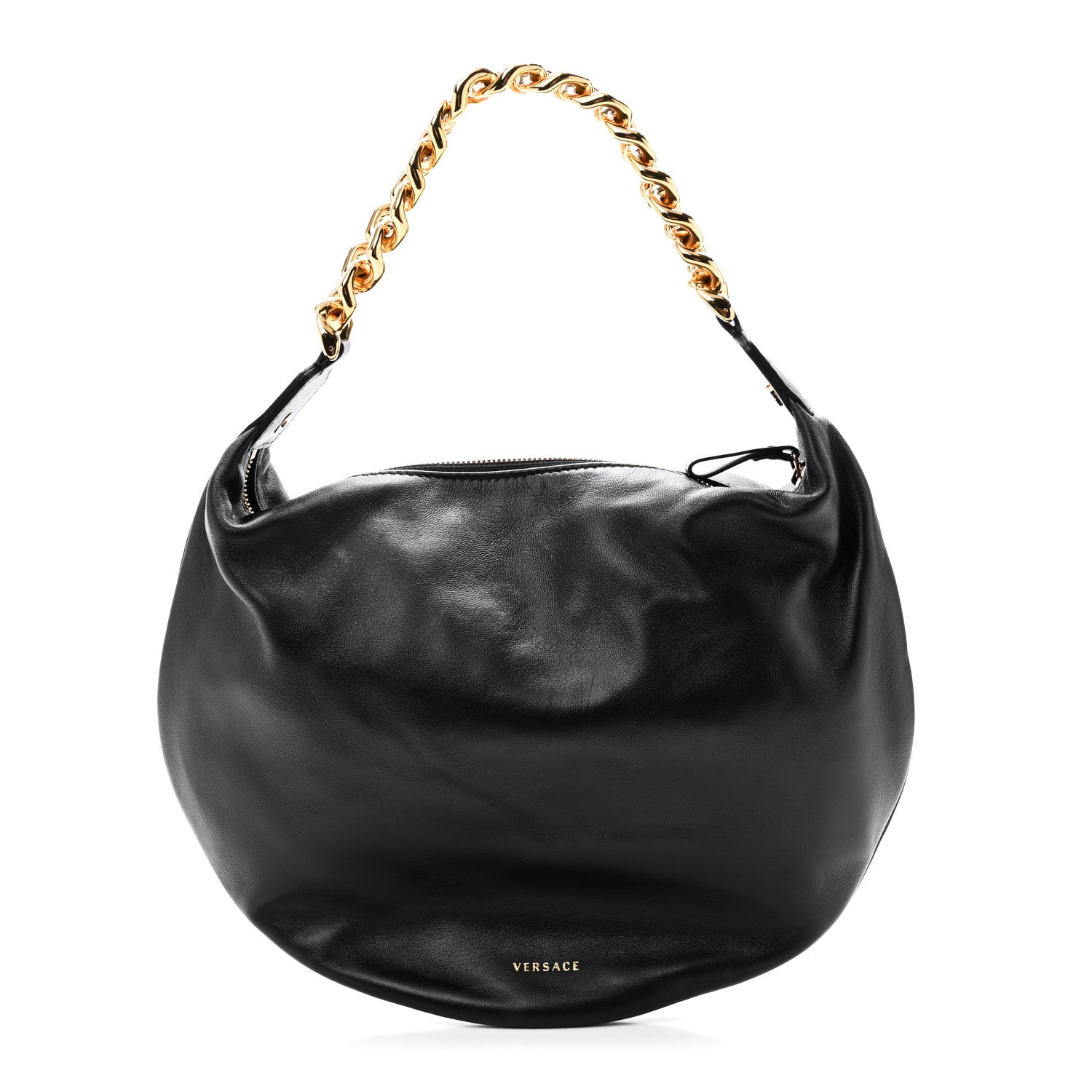 Versace Calfskin La Medusa Chain Hobo Black 1 of 9