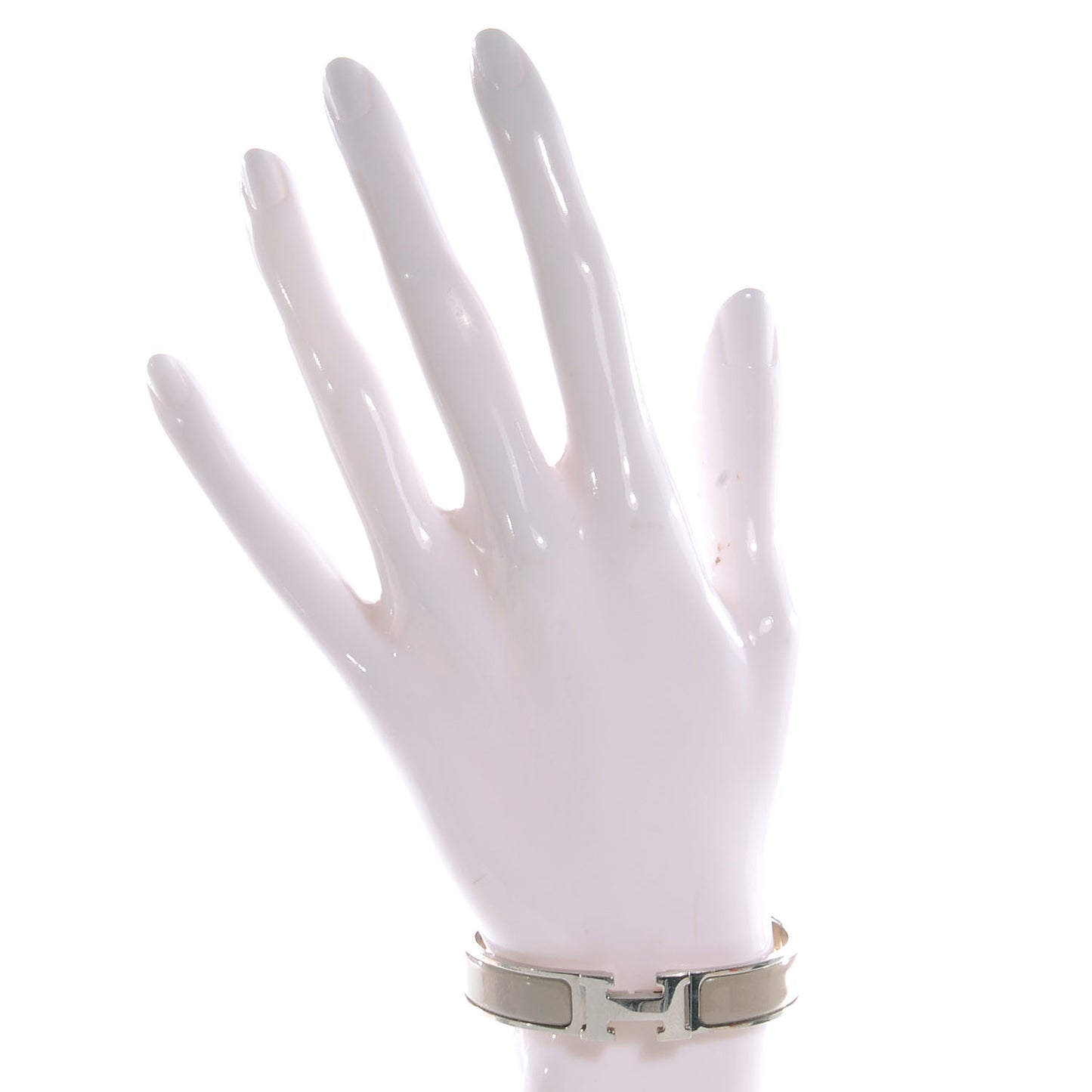 Narrow Enamel Clic Clac H Bracelet Marron Glace PM