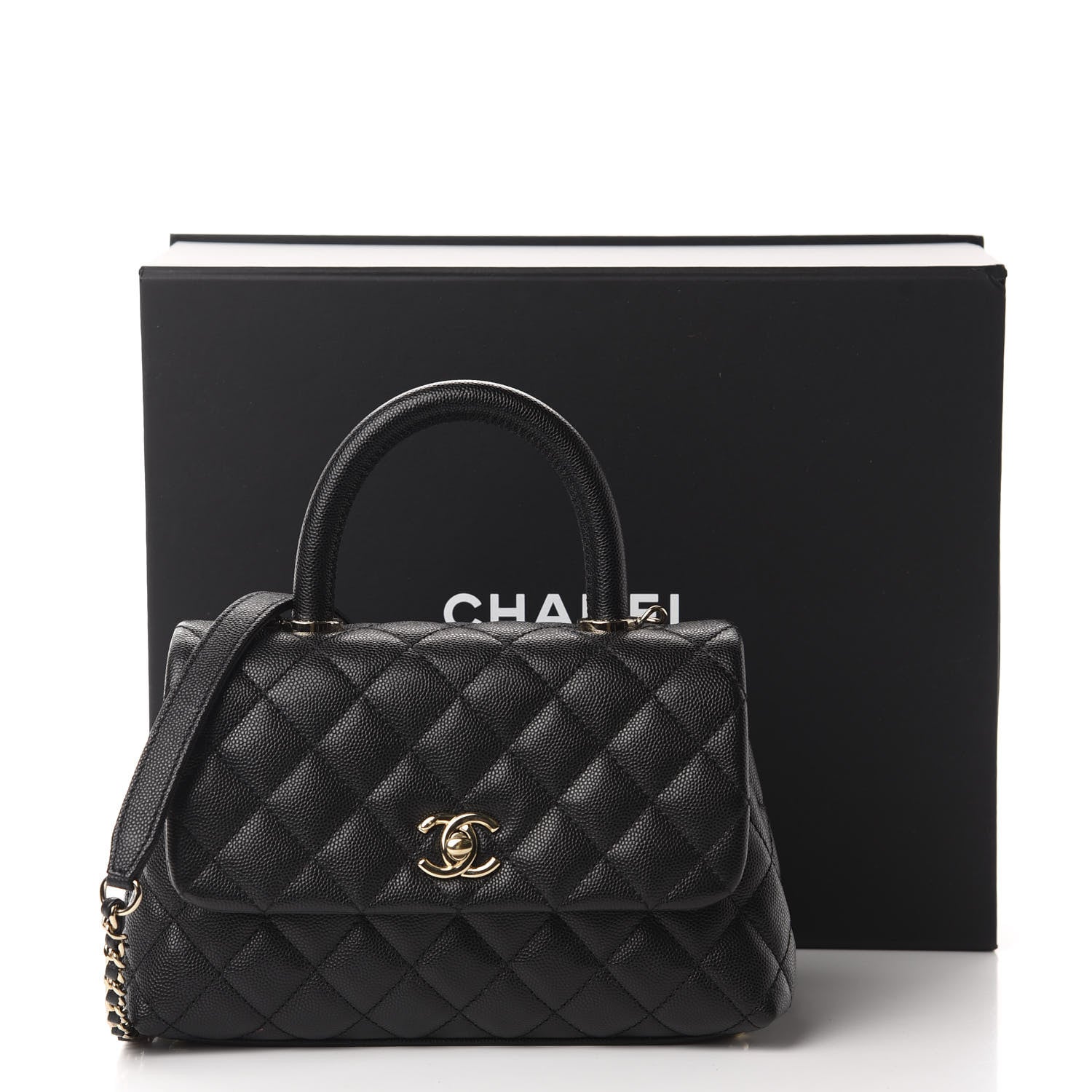 Chanel Caviar Quilted Mini Coco Handle Flap Black 11 of 11