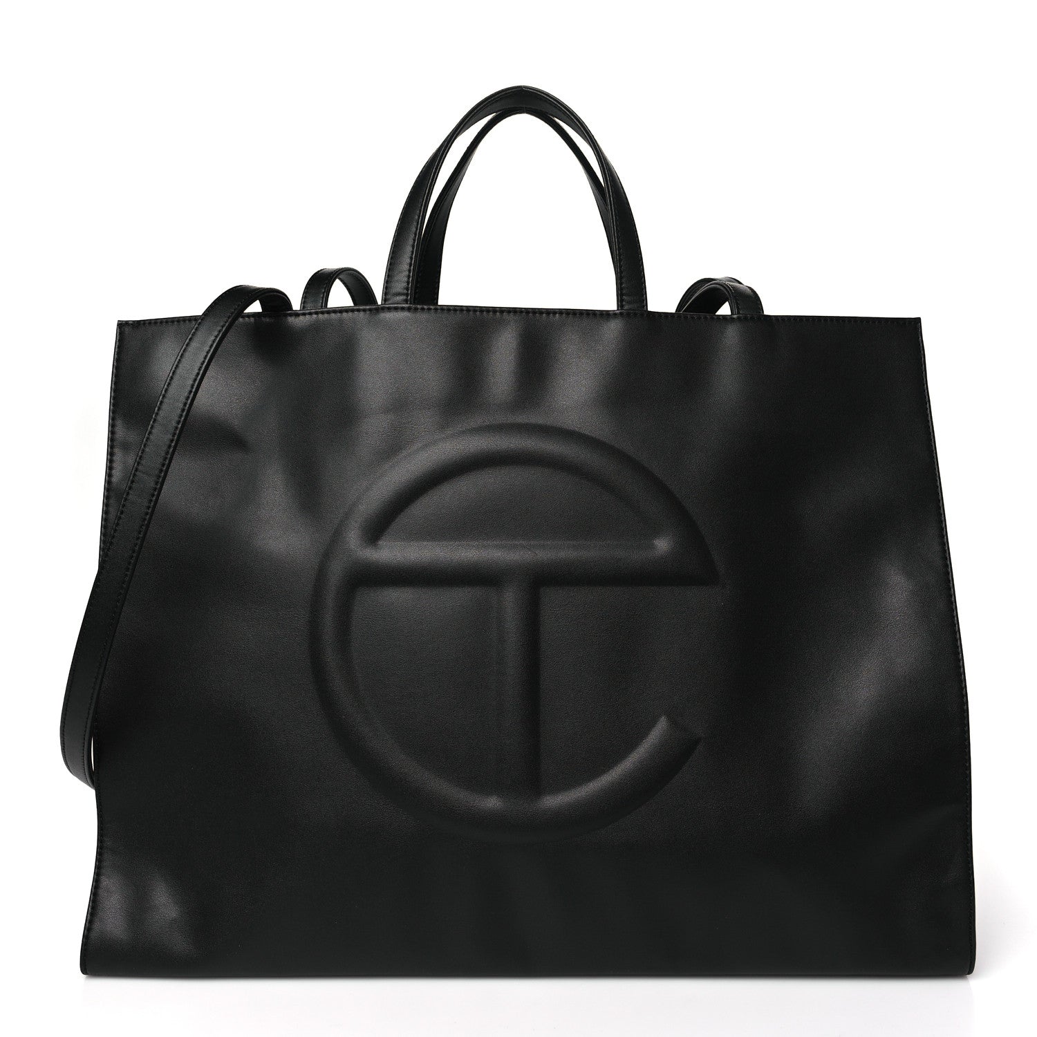 Telfar Vegan Leather Large Shopping Bag Black 1 of 9