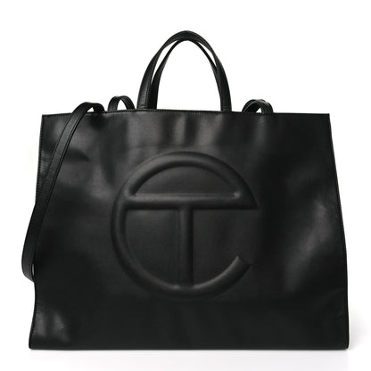 Telfar Vegan Leather Large Shopping Bag Black 1 of 9