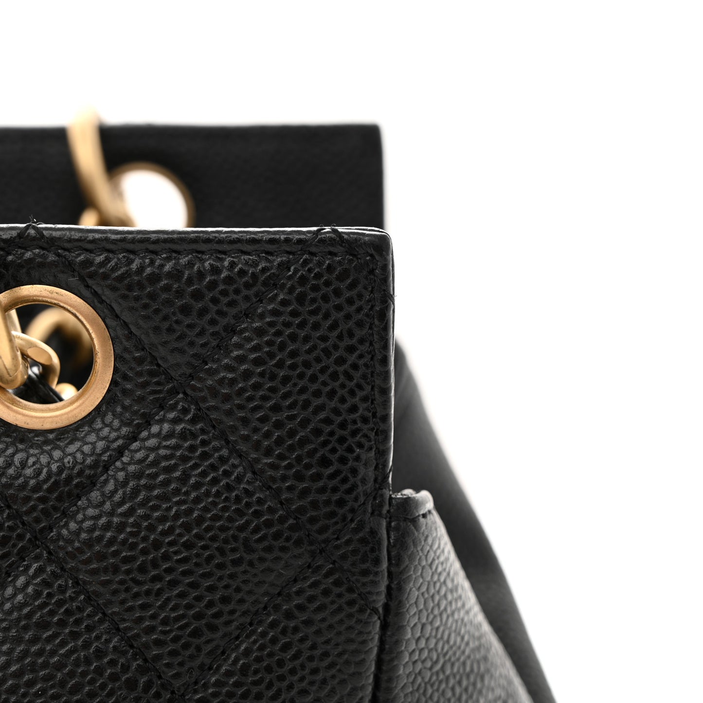 Caviar Quilted Petit Timeless Tote PTT Black