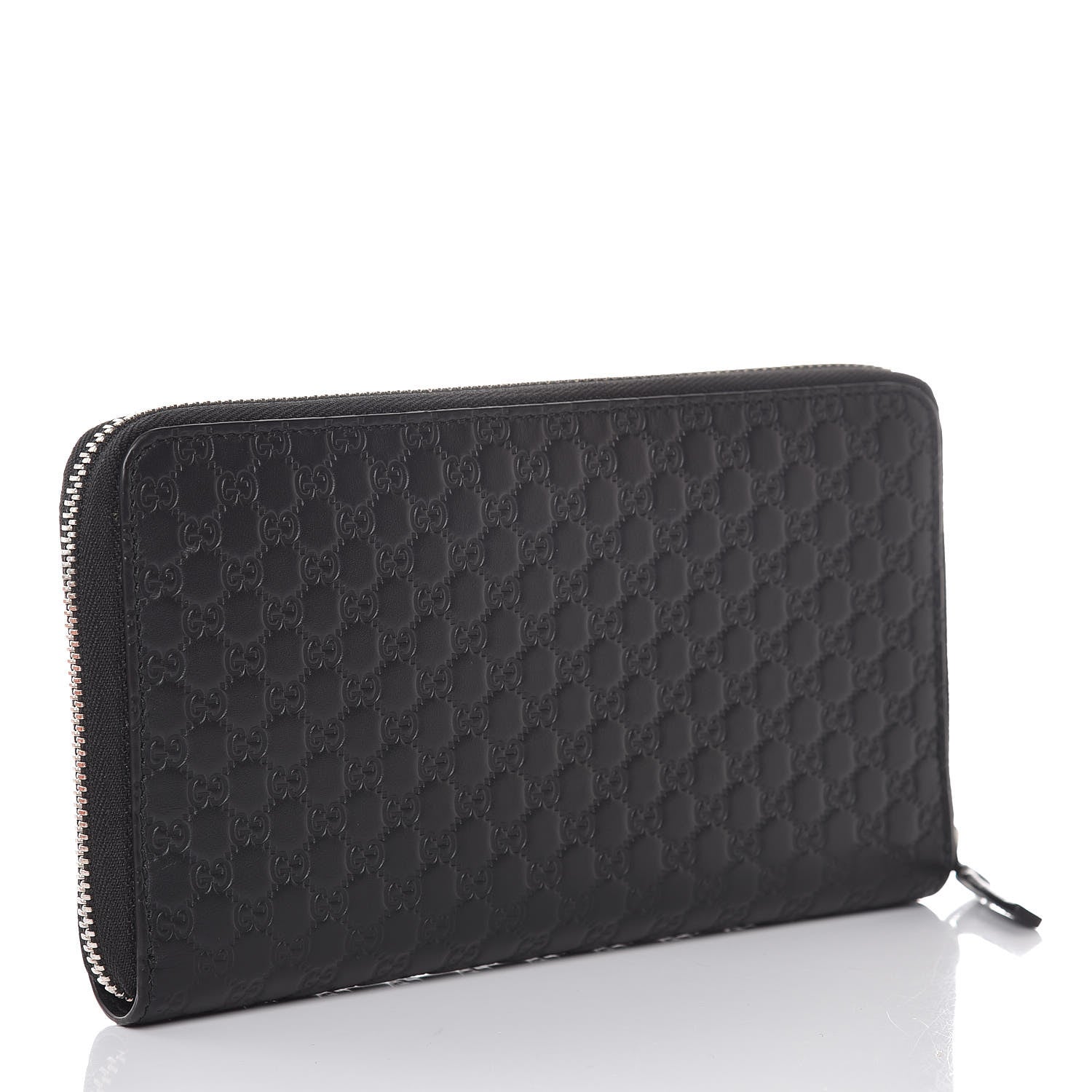 Gucci Microguccissima Large Zip Around Organizer Wallet Black 3 of 7