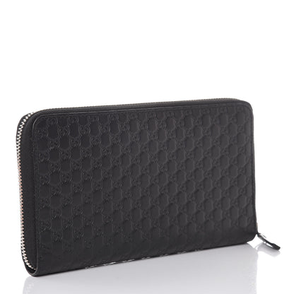 Gucci Microguccissima Large Zip Around Organizer Wallet Black 3 of 7