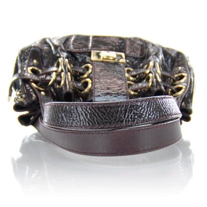Jimmy Choo Crushed Patent Riki Burgundy 4 of 9