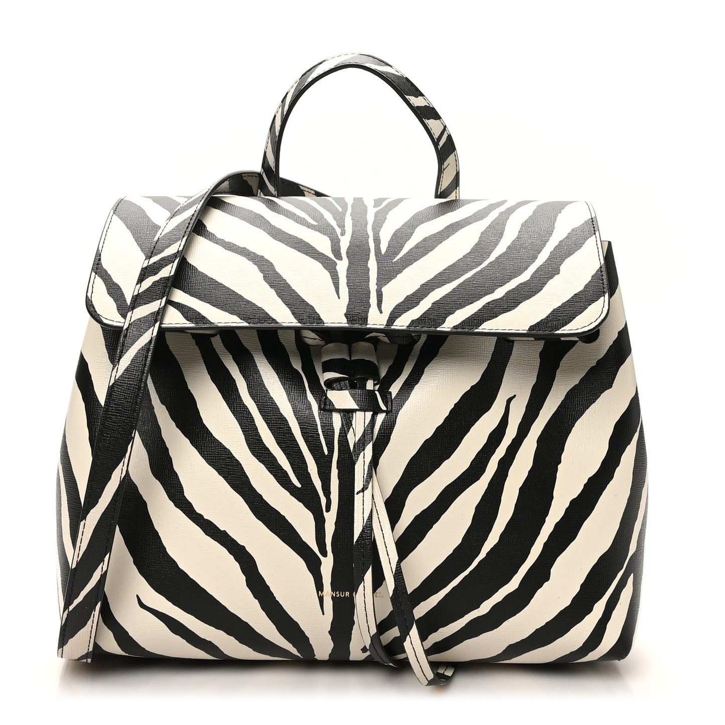Saffiano Zebra Print Mini Lady Bag Black White