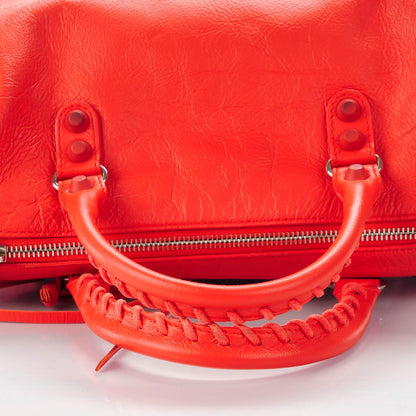 Balenciaga Matte Goatskin Rubber Covered Classic Hardware Mini Twiggy Rouge Coquelicot Rouge Braise 9 of 10