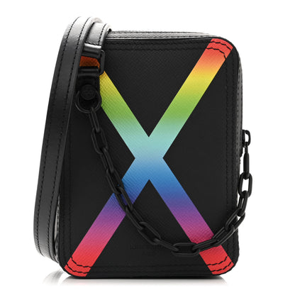 Louis Vuitton Taiga Rainbow Danube Messenger Black 1 of 9