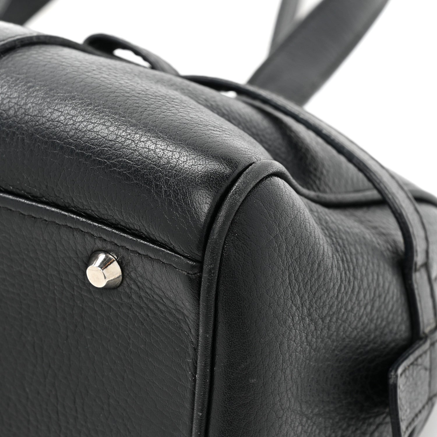 Christian Dior Calfskin Logo Charms Boston Black 13 of 14