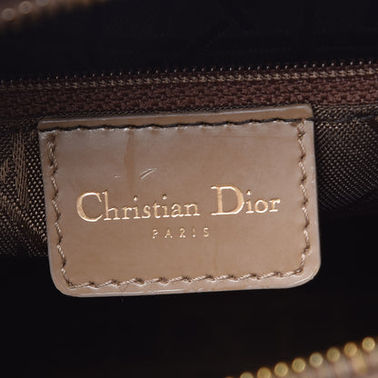 Christian Dior Glazed Calfskin Cannage Medium Lady Dior Beige 6 of 11