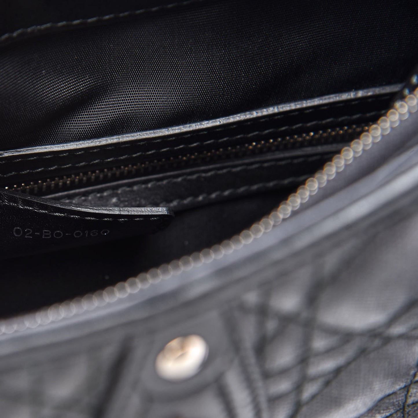 Coated Canvas Cannage Crossbody Bag Black