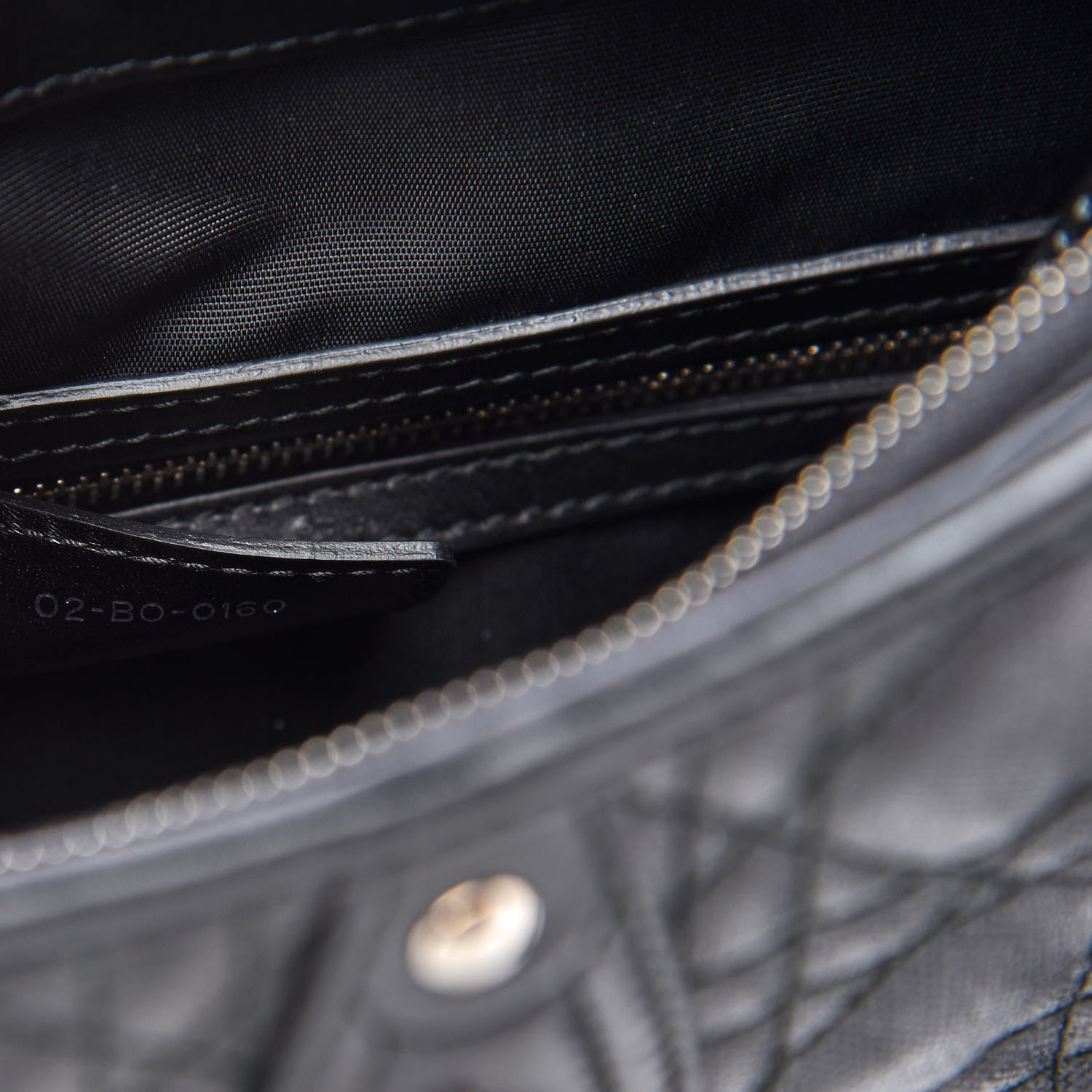 Christian Dior Coated Canvas Cannage Crossbody Bag Black 9 of 10