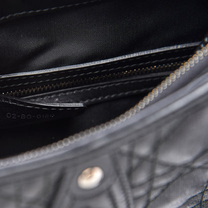 Christian Dior Coated Canvas Cannage Crossbody Bag Black 9 of 10