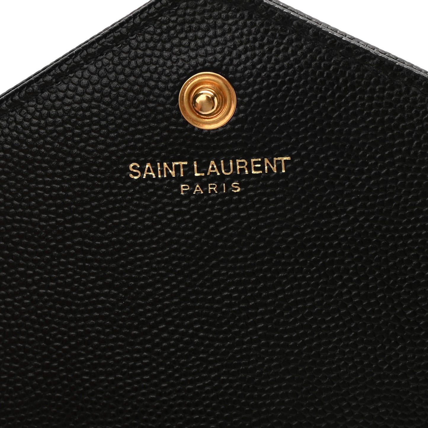 Grain De Poudre Matelasse Chevron Monogram Chain Wallet Black
