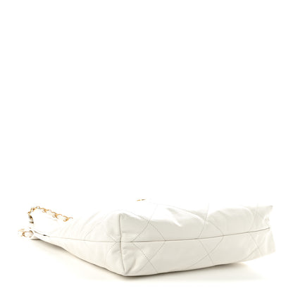 Chanel Shiny Calfskin Quilted Small Chanel 22 White 4 of 10