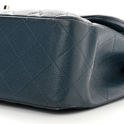 Chanel Caviar Quilted Jumbo Double Flap Navy 10 of 10