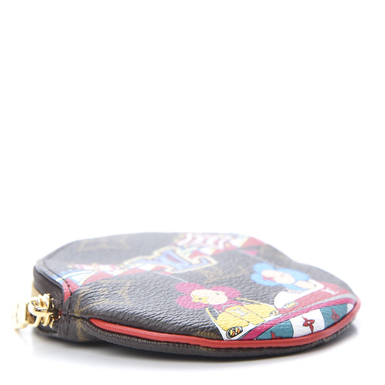 Louis Vuitton Monogram 2020 Christmas Animation Bumper Cars Round Coin Purse Coquelicot 4 of 9