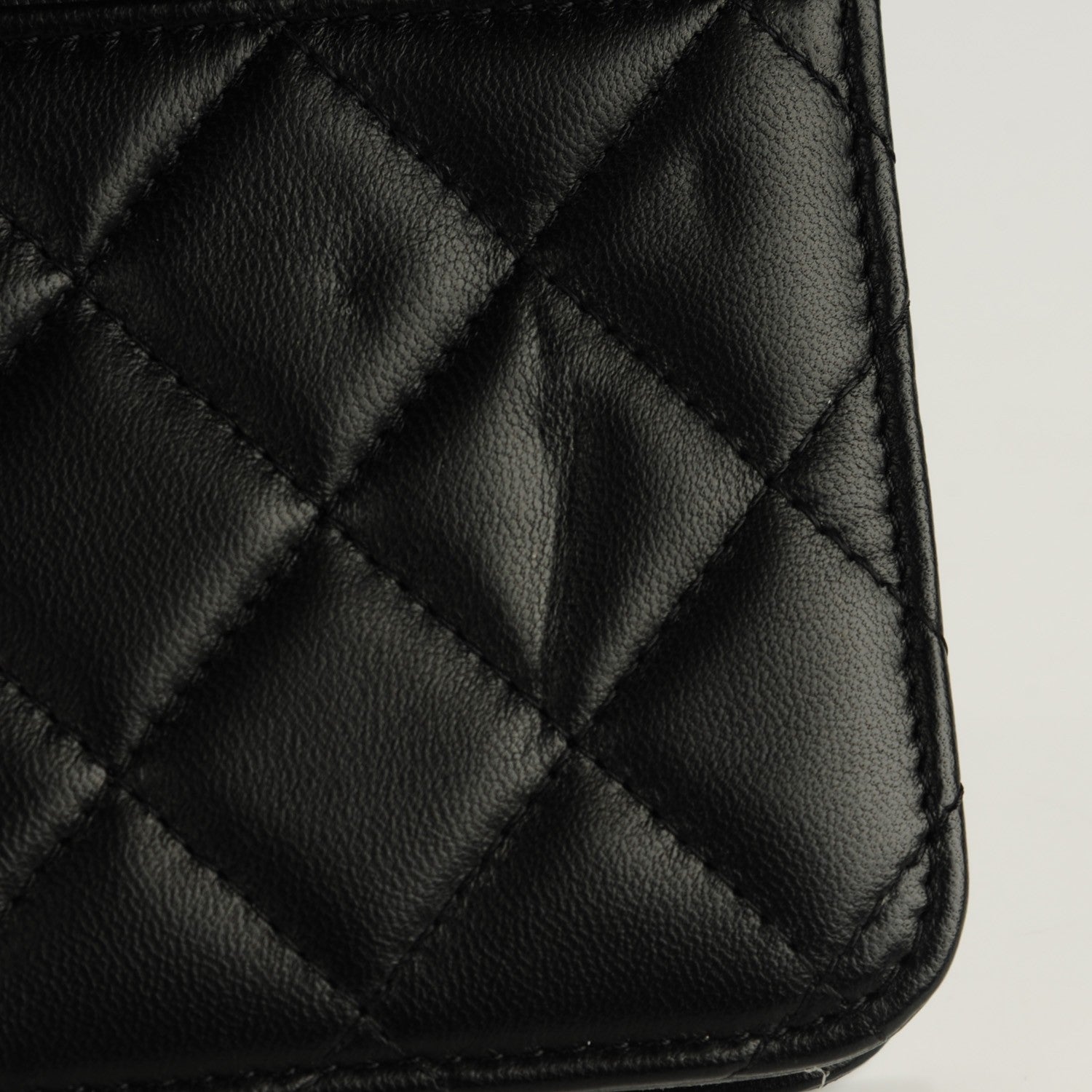 Chanel Lambskin Quilted Wallet On Chain WOC Black 9 of 9