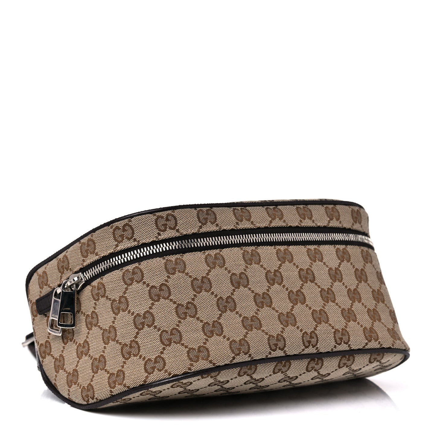 Monogram Dollar Calfskin Waist Pouch Beige Ebony Testa di Moro Marrone Scuro