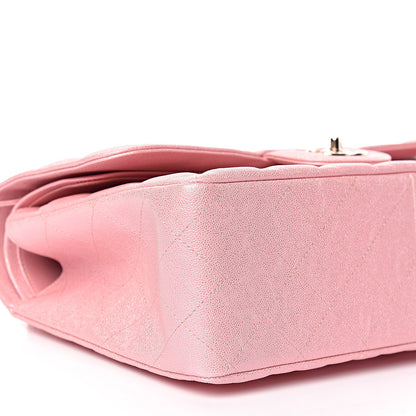 Chanel Iridescent Caviar Quilted Jumbo Double Flap Rose Pink 8 of 11