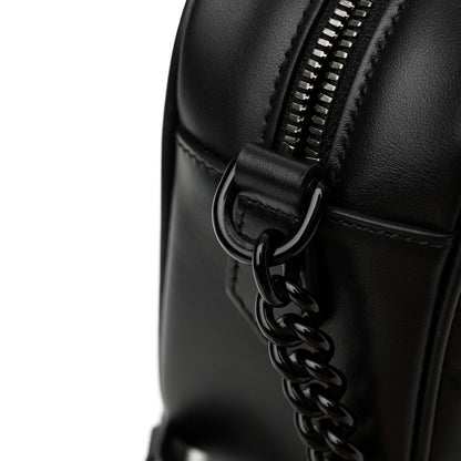 Gucci Calfskin Matelasse Monochrome Small GG Marmont Chain Shoulder Bag Black 11 of 13