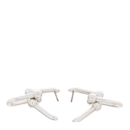 Tiffany Sterling Silver Large HardWear Link Earrings 3 of 5