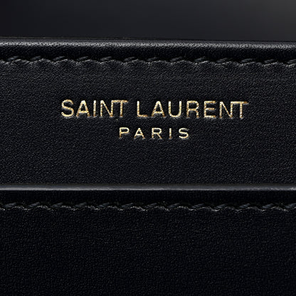 Saint Laurent Box Calfskin Monogram Medium Solferino Satchel Deep Marine 6 of 11