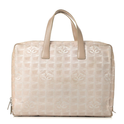 Chanel Nylon Travel Briefcase Beige 1 of 17
