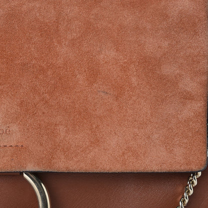 Chloe Suede Calfskin Medium Faye Shoulder Bag Tobacco 8 of 15