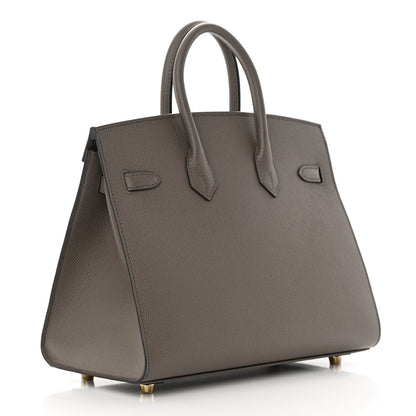 Hermes Epsom Birkin Sellier 25 Etain 3 of 11