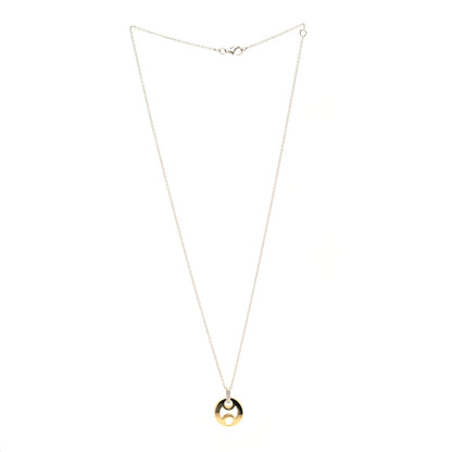 Roberto Coin 18K Yellow White Gold Diamond Cutout Pendant Necklace 3 of 5