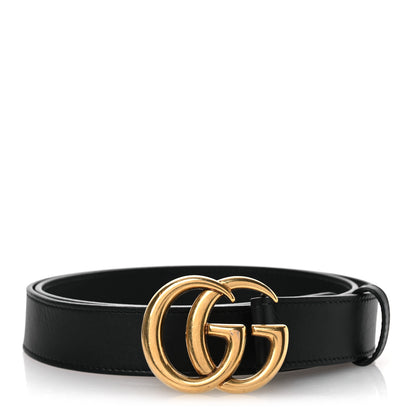 Gucci Calfskin Double G 30mm Belt 90 36 Black 1 of 6
