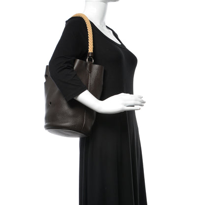 Hermes Taurillon Clemence Mangeoire Rope Bag Chocolate 2 of 9