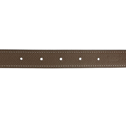 Hermes Swift Epsom 24mm Mini Constance H Belt 75 Black Etoupe 4 of 9