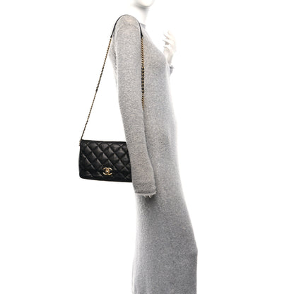 Chanel Shiny Caviar Quilted Large Chain Melody Flap Black 2 of 10