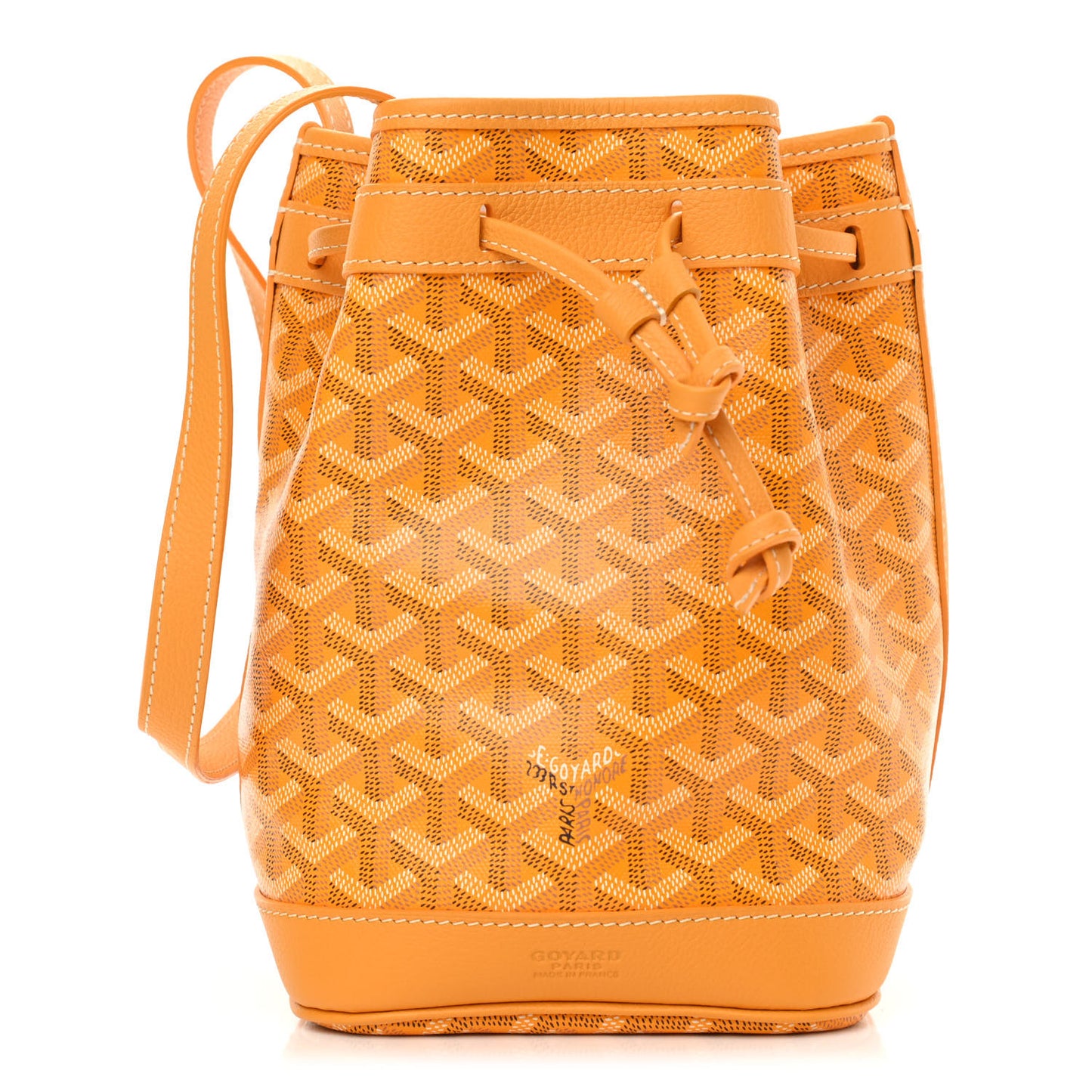 Goyardine Petit Flot Bucket Bag PM Yellow
