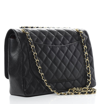Chanel Caviar Quilted Maxi Double Flap Black 3 of 17