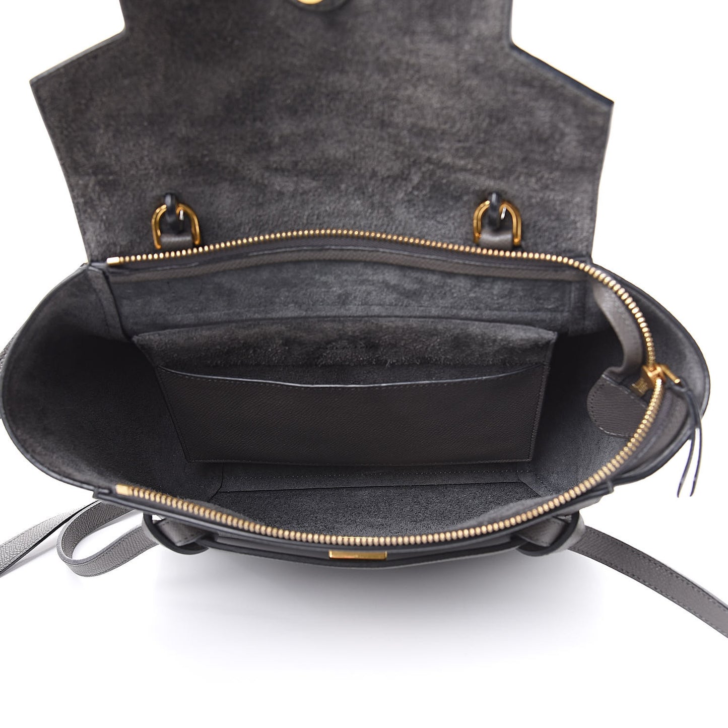 Grained Calfskin Micro Belt Bag Grey