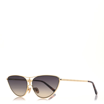 Louis Vuitton Metal LV Star Cat Eye Sunglasses Z1867U Gold 1 of 6