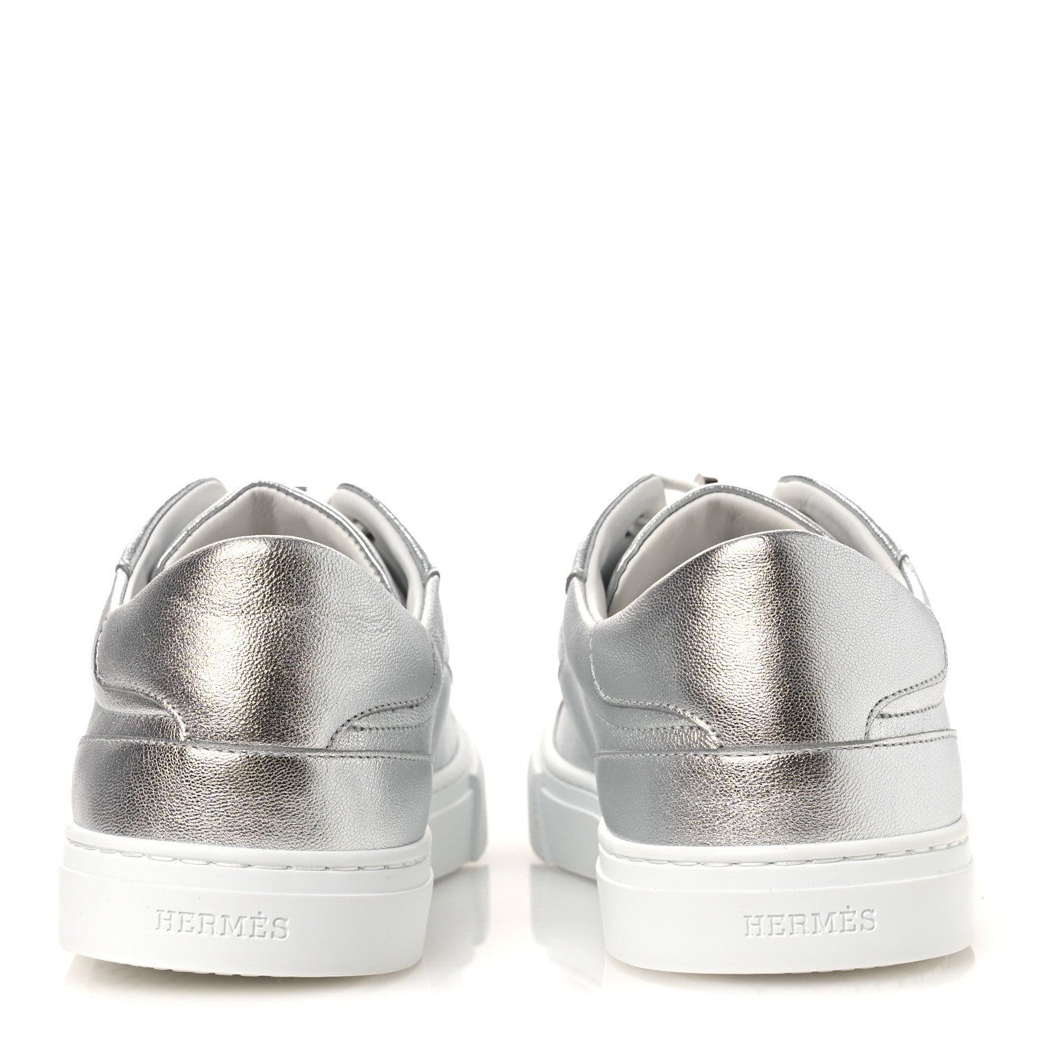 Hermes Calfskin Day Sneakers 39.5 Gris Argente 6 of 13