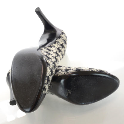 Chanel Tweed Houndstooth CC Pumps 39 5 of 6