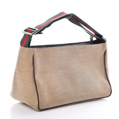 Gucci Canvas Web Shoulder Bag Dark Brown 3 of 9