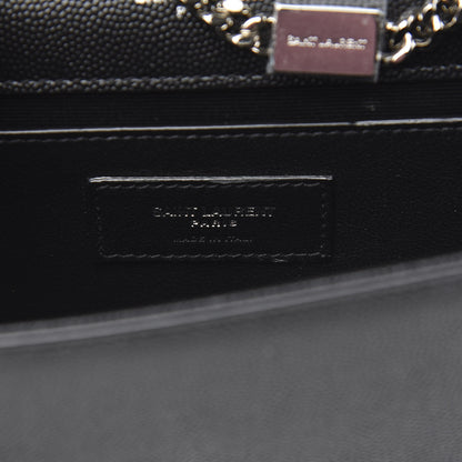 Saint Laurent Grain De Poudre Small Monogram Kate Satchel Black 6 of 9