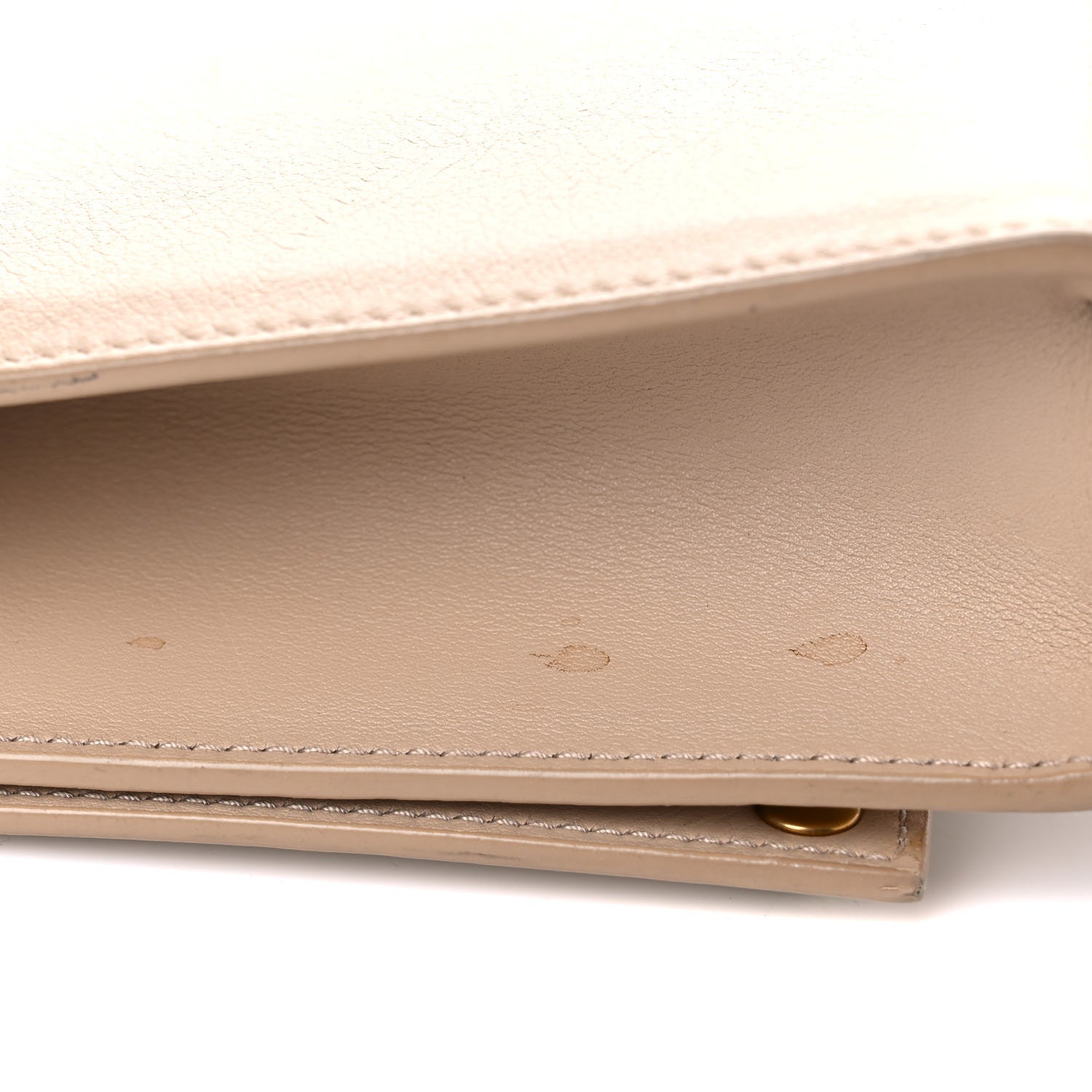 Saint Laurent Smooth Calfskin Medium Braided Monogram Kate Satchel Nude Powder 10 of 17