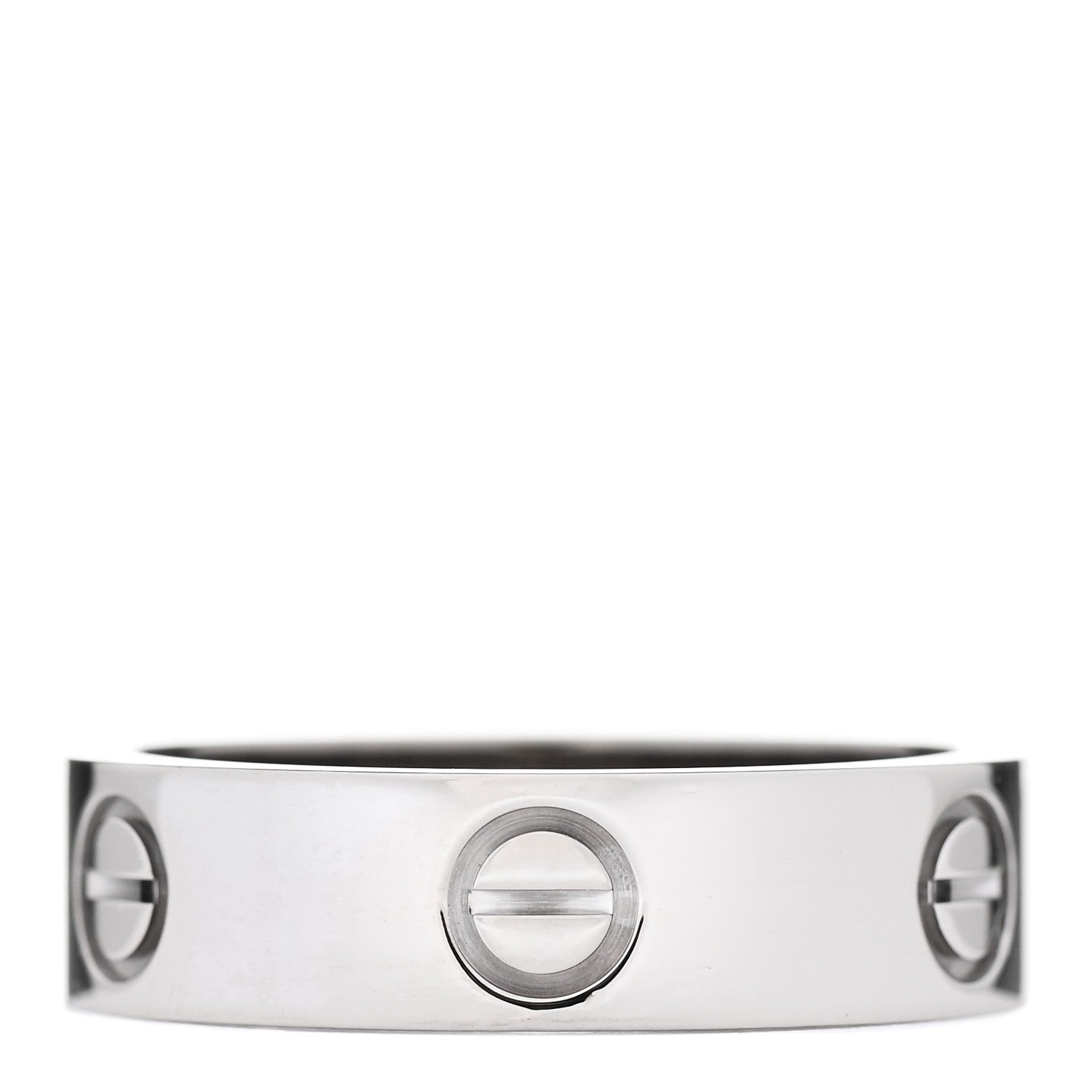 Cartier 18K White Gold 5.5mm LOVE Ring 56 7.75 1 of 5