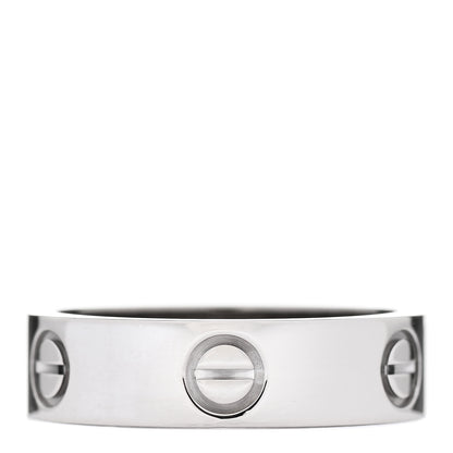 Cartier 18K White Gold 5.5mm LOVE Ring 56 7.75 1 of 5