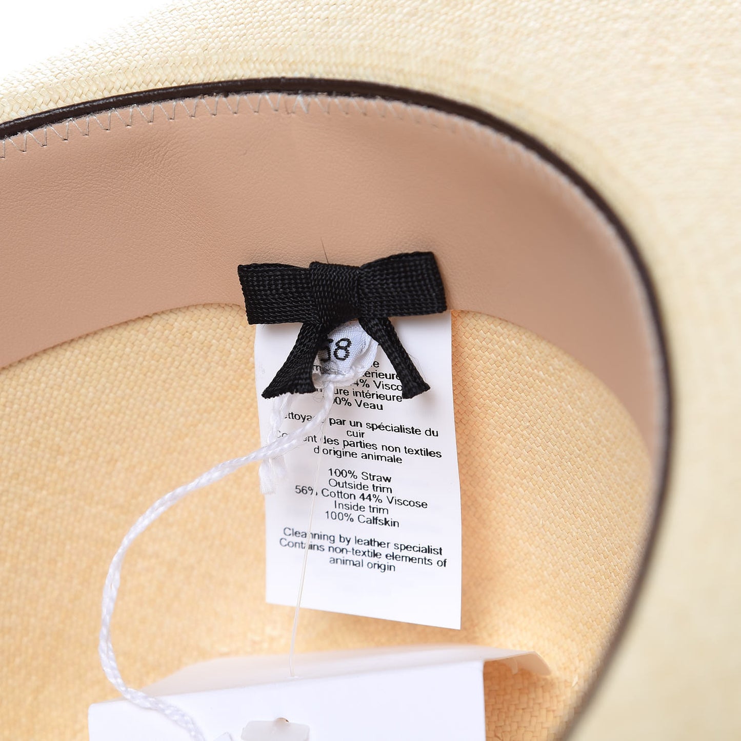 Straw Mens Rio Panama Hat 58 Natural Black