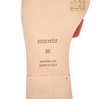 Hermes Epsom Oran Sandals 35 Rouge 6 of 7